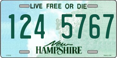 NH license plate 1245767