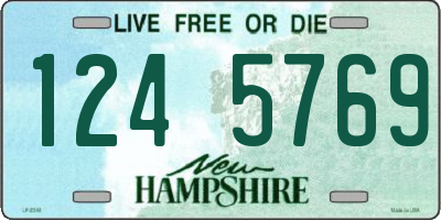 NH license plate 1245769
