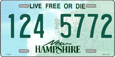 NH license plate 1245772
