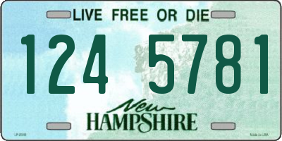 NH license plate 1245781