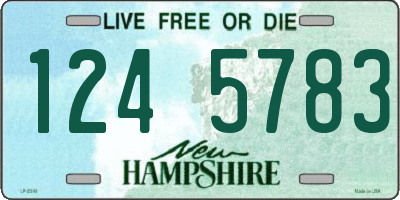 NH license plate 1245783