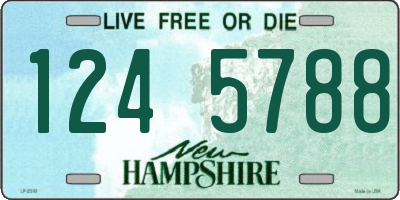 NH license plate 1245788
