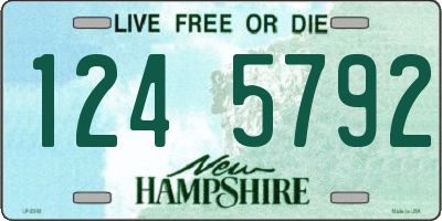 NH license plate 1245792