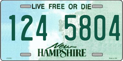 NH license plate 1245804
