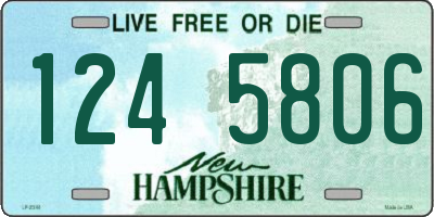 NH license plate 1245806