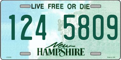 NH license plate 1245809