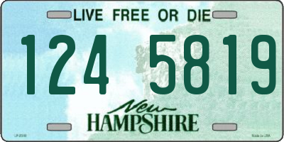 NH license plate 1245819