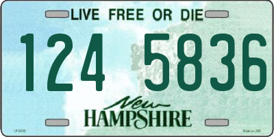 NH license plate 1245836