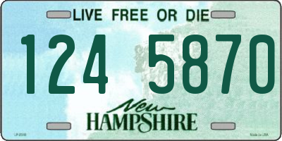 NH license plate 1245870