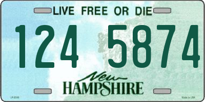 NH license plate 1245874