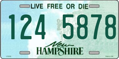 NH license plate 1245878