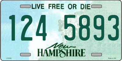 NH license plate 1245893