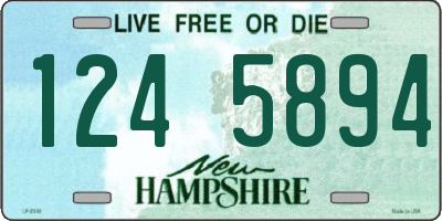 NH license plate 1245894