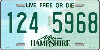 NH license plate 1245968
