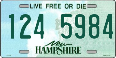 NH license plate 1245984