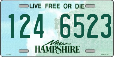 NH license plate 1246523