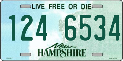 NH license plate 1246534
