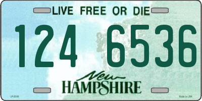 NH license plate 1246536
