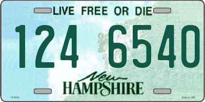 NH license plate 1246540