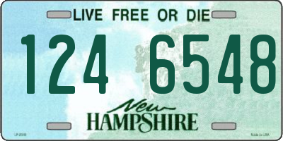 NH license plate 1246548
