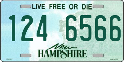 NH license plate 1246566