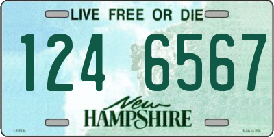 NH license plate 1246567