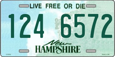 NH license plate 1246572