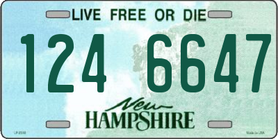 NH license plate 1246647