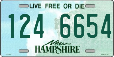 NH license plate 1246654