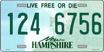 NH license plate 1246756