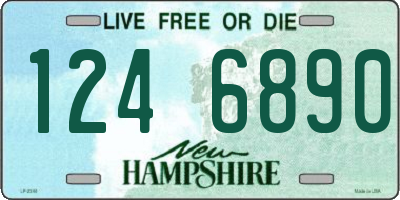 NH license plate 1246890