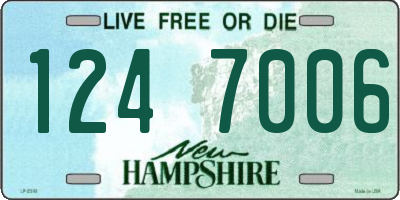 NH license plate 1247006