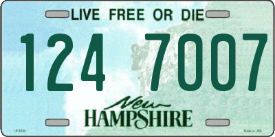 NH license plate 1247007