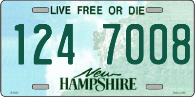 NH license plate 1247008