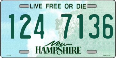 NH license plate 1247136