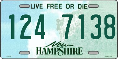 NH license plate 1247138