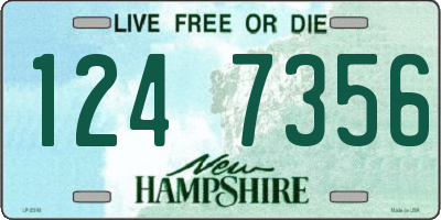 NH license plate 1247356