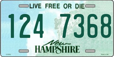 NH license plate 1247368