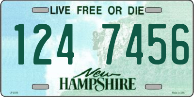 NH license plate 1247456