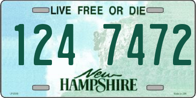 NH license plate 1247472