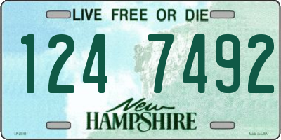 NH license plate 1247492