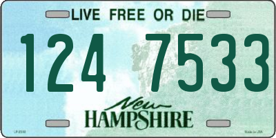 NH license plate 1247533