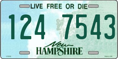 NH license plate 1247543