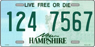 NH license plate 1247567