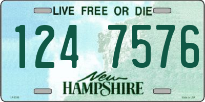 NH license plate 1247576