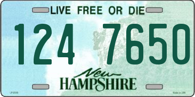 NH license plate 1247650
