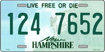 NH license plate 1247652