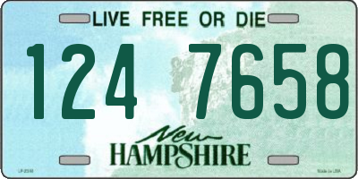 NH license plate 1247658