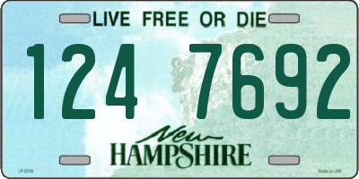 NH license plate 1247692