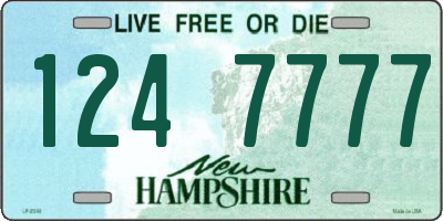 NH license plate 1247777
